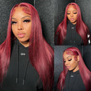 Gorgeous 99J Red Burgundy HD Lace Front Wig Human Hair