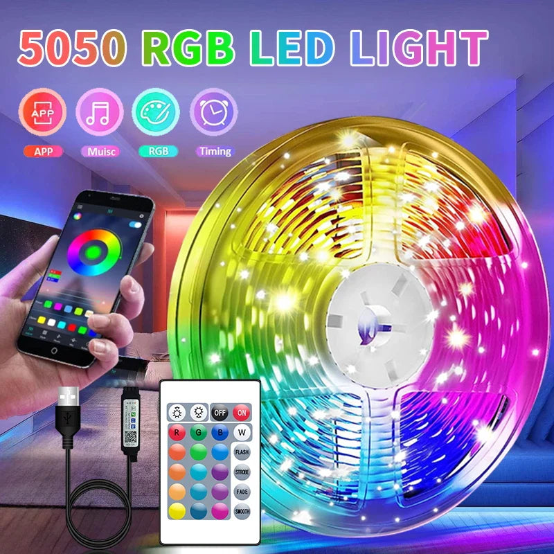 LED RGB Smart Strip Lights: Colorful Home Lighting with Music & App Control  ourlum.com   