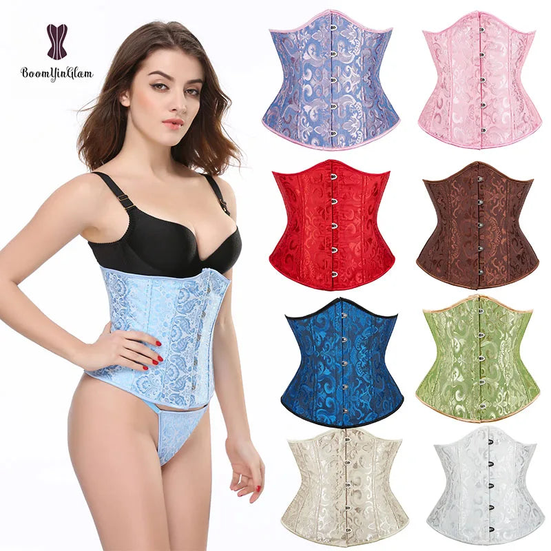 Jacquard Waist Shaper Bodysuit for Women - Comfort & Curve Enhancement Corset