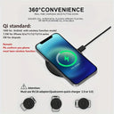 10W Wireless Charger Pad Stand Desktop Ultra-thin Fast Charging Dock For iPhone 14 13 12 11 Samsung Xiaomi