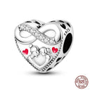 Charming Sterling Silver Red Heart Beads for Pandora Gifts