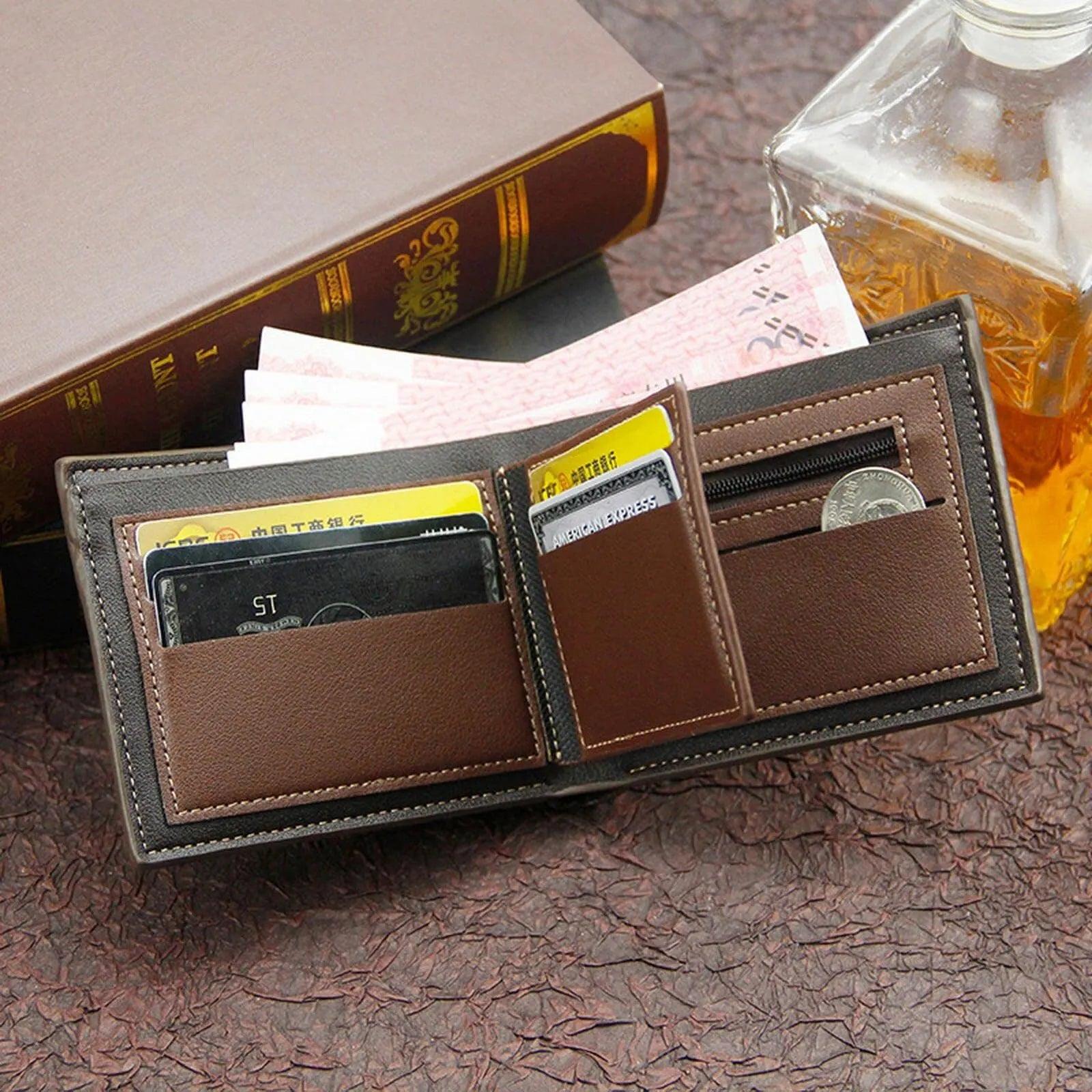 Vintage Men's Leather Wallet: Stylish Multi-Compartment Purse  ourlum.com   