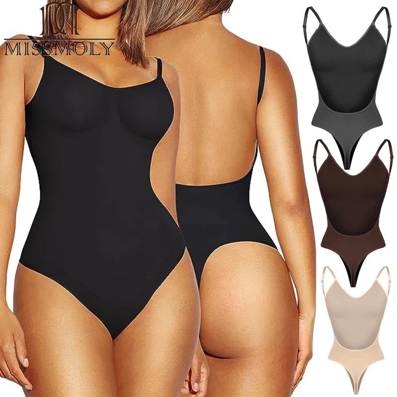 Backless Shapewear Bodysuit for Women - Tummy Control & Butt Lifter Camisole