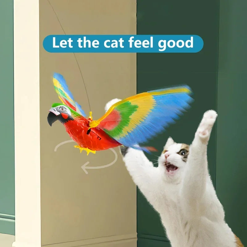 Interactive Hanging Eagle Cat Toy: Teaser Play Scratch Rope  ourlum.com   