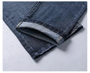 2025 Fashion Classic Blue Black Denim Trousers Men's Jeans