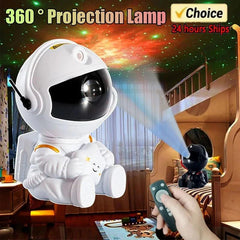 Celestial Astronaut LED Night Light Projector - Kids' Starry Sky Bedroom Decor