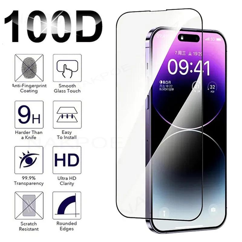 Tempered Glass Screen Protector for Apple iPhone - Ultimate Protection for iPhone 14 Plus, 13 mini, 12, 11 Pro Max, X, XR, XS Max  ourlum.com For iPhone X  
