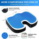 U-Shaped Gel Memory Foam Coccyx Cushion for Healthy Sitting