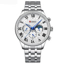 CURREN 2023 Men's Waterproof Chronograph Watch with Luminous Hands - Stylish Stainless Steel Sport Timepiece  OurLum.com silver CHINA 