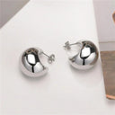 Vintage Stainless Steel Water Drop Hoop Earrings Classy Style