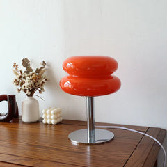 Italian Glass Egg Tart Table Lamp: Elegant Mushroom Design Lighting