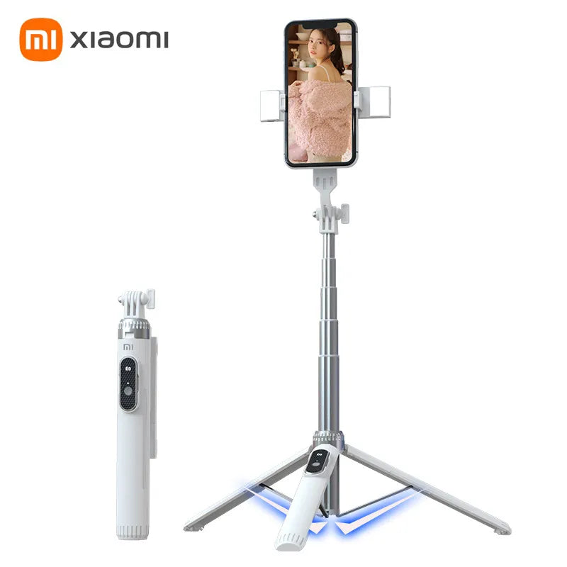 Xiaomi 4-in-1 Bluetooth Selfie Stick Tripod with Ring Light and Remote Control  ourlum.com   