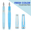 Sky Blue Jinhao 82 Fountain Pen Acrylic Barrel Fine Nib