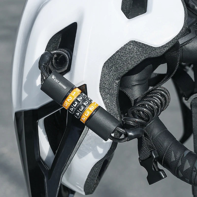 Portable Anti-Theft Cable Lock for Helmets and Bicycles