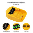 Dewalt DCB090 Power Converter Dual USB Adapter LED Light