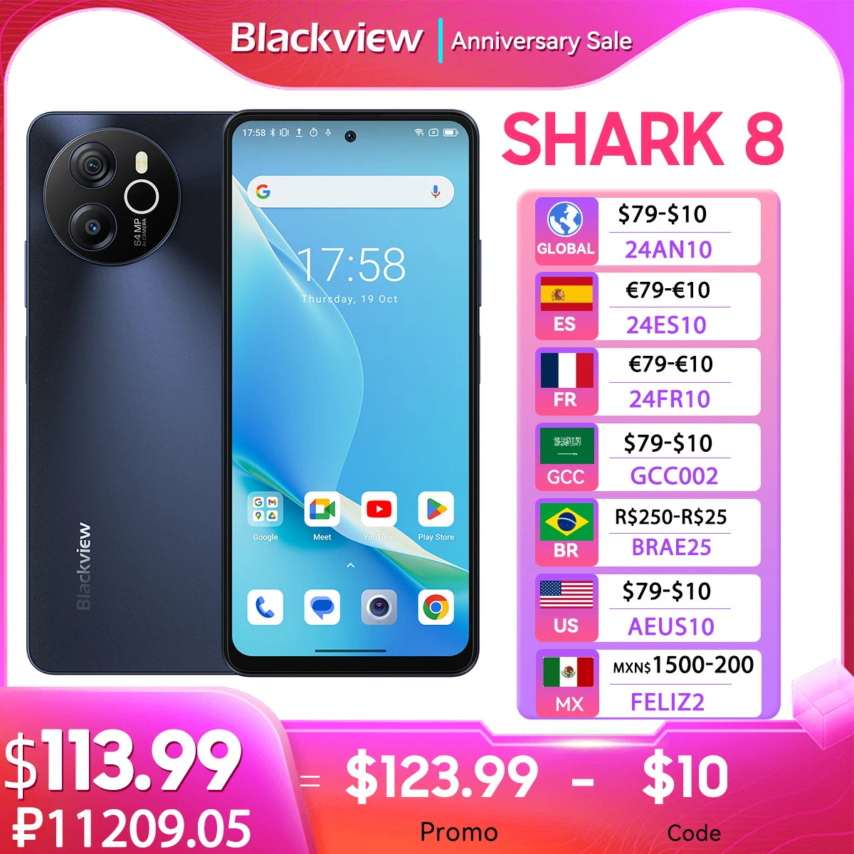 Blackview SHARK 8 Unlocked Smartphone - Ultimate Performance and Style  ourlum.com   