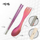 Ultralight Titanium Spork for Camping Hiking Travel Gear