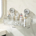 Light Luxury Style Glacier Pattern Suction Cup Shelf Holder