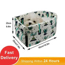 Portable Pet Car Seat Protector & Bed for Small Dogs & Cats  ourlum.com printing 42x20x22cm United State