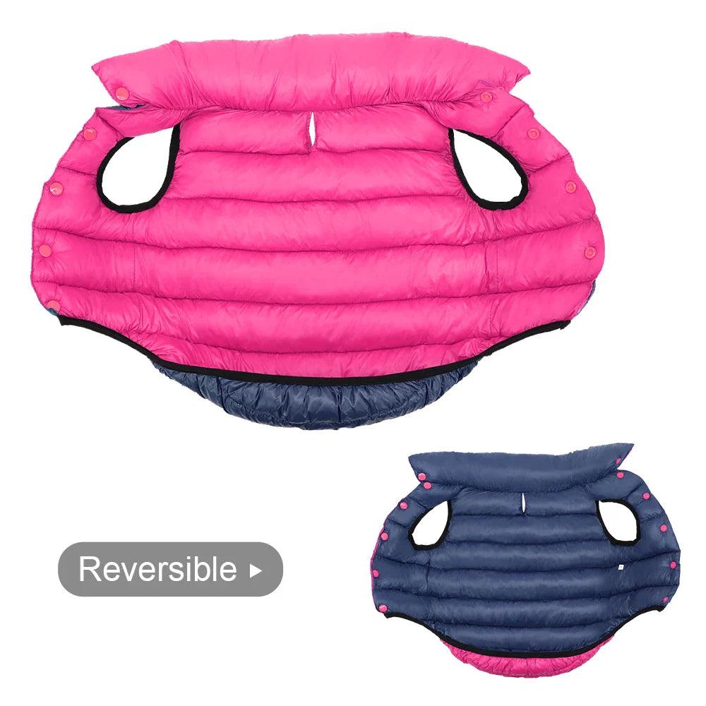 Winter Dog Jacket: Reversible Thick Coat for Small Medium Large Dogs  ourlum.com   