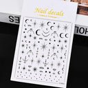 Celestial Gold Nail Art Sticker Set - Sun Moon Star Theme