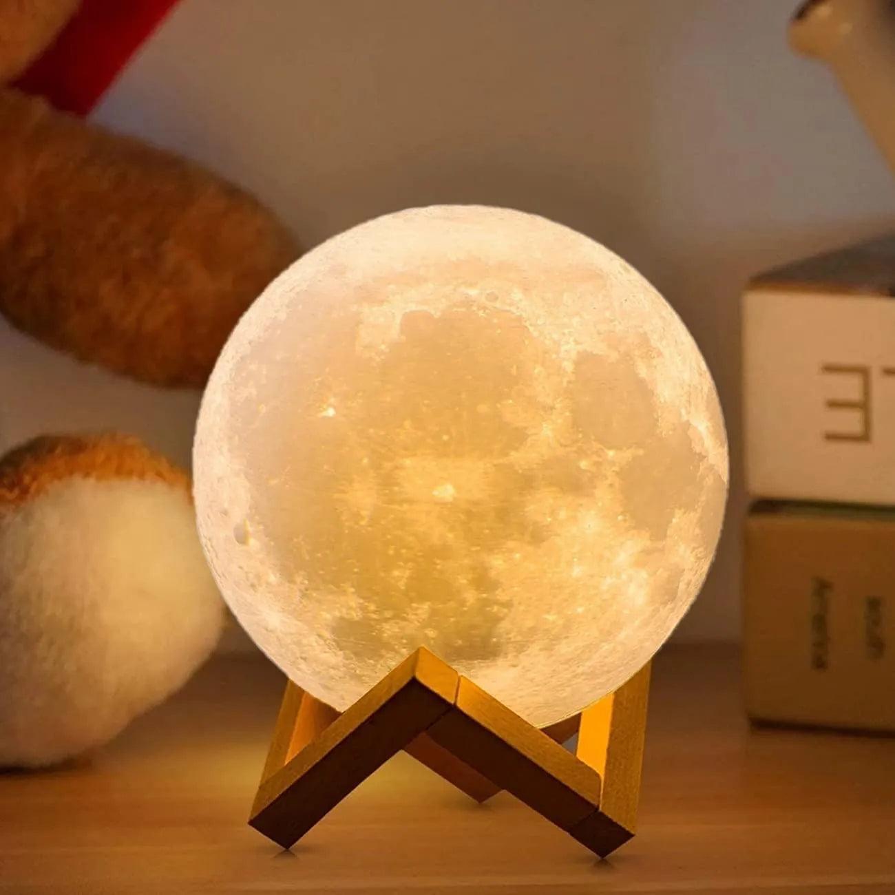 Moonlit Magic 3D Printed Moon Lamp with Touch Control  ourlum.com   