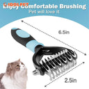 Pet Deshedding Brush: Dual-Sided Professional Grooming Tool for Cats and Dogs  ourlum.com   