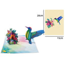 3D Animals Pop-up Cards: Butterflies, Unicorns, Cats & Dogs Gift  ourlum.com hummingbird  