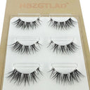 NEW 3D Mink Lashes Natural short Full Strip Lashes Transparent terrier Short Mink Lashes Style False Eyelashes  ourlum.com 3pairsC21  