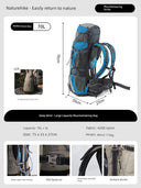 Naturehike 70L Professional Lightweight Hiking Backpack