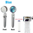 360 Degrees Rotation Turbo Fan Shower Head: Ultimate High Pressure Experience  ourlum.com Blue  