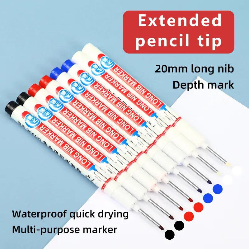 Waterproof Deep Hole Markers Set - 8Pcs for Metal, Woodworking, and More  ourlum.com   