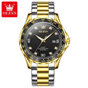 OLEVS Men's Stainless Steel Business Waterproof Watch Stylish Quartz