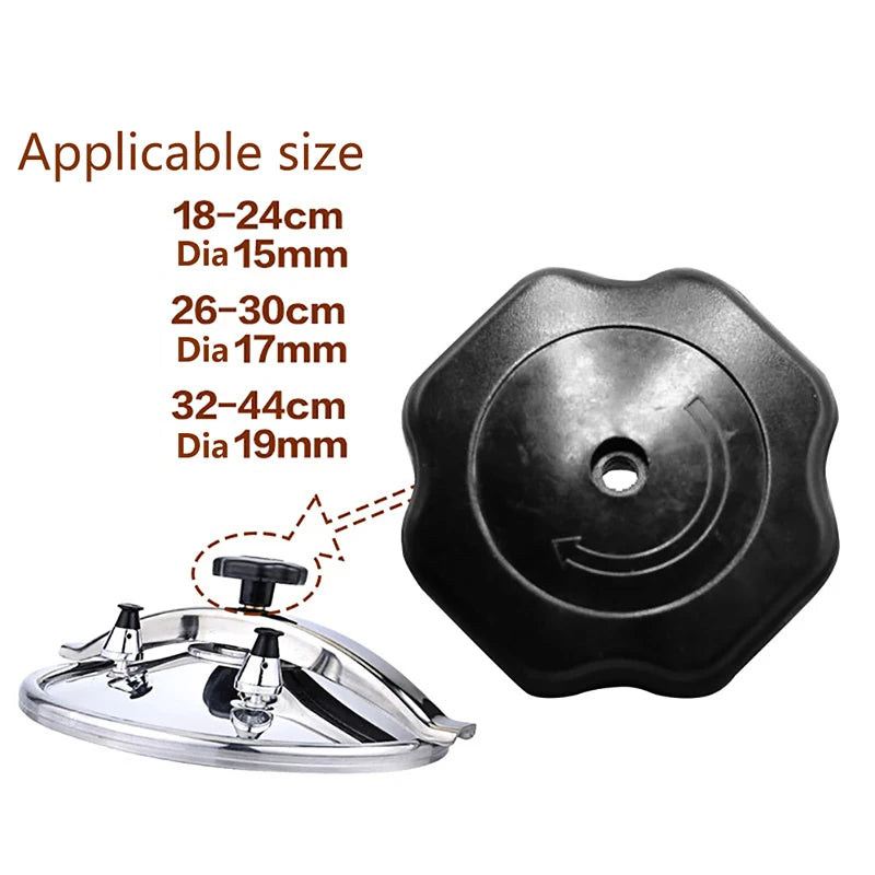 Durable Explosion-Proof Pressure Cooker Knob with Comfortable Grip - Available in 3 Sizes