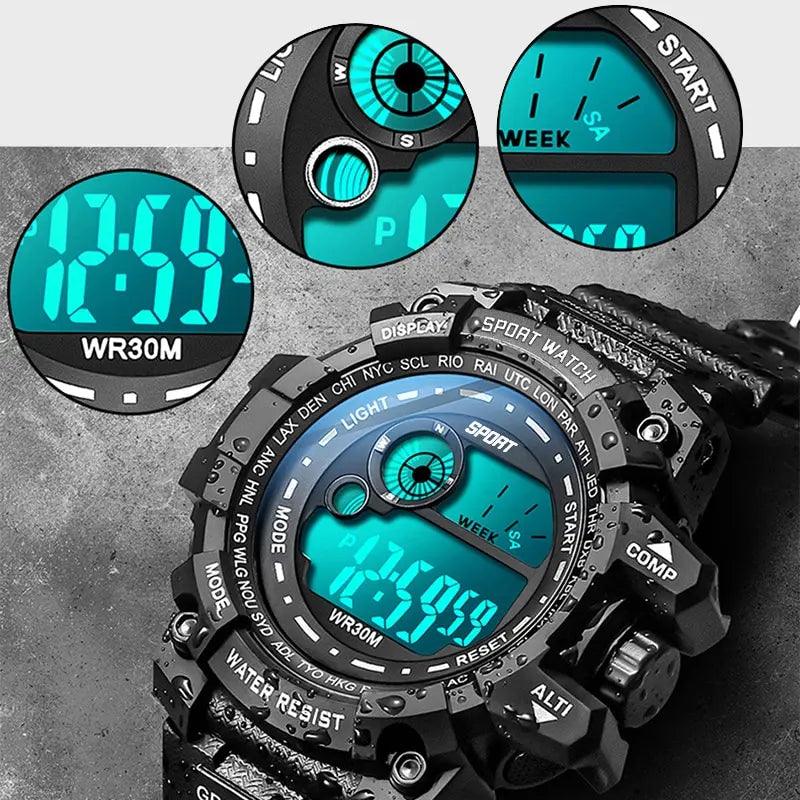 LED Sport Watch: Luminous Military Timepiece for Men: Rugged Army Style  ourlum.com   