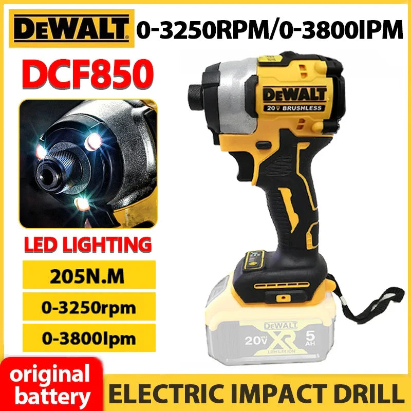 DEWALT DCF850 20V Brushless Impact Driver - Powerful Cordless Tool for DIY & Professionals