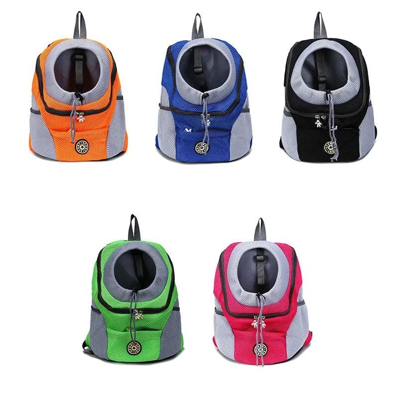 Double Shoulder Pet Dog Carrier Backpack: Durable Nylon, Comfortable Design, Adjustable Straps & Colors  ourlum.com   