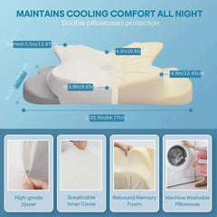 1pc Cervical Pillow Odorless Orthopedic Pillow for Neck and Shoulder Pain Memory Foam Neck Pillow Ergonomic Sleeping Home