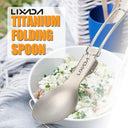 Lightweight Folding Titanium Spork Set for Camping Use