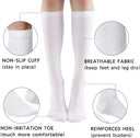 Chic Compression Knee Socks for Academic Style Black White