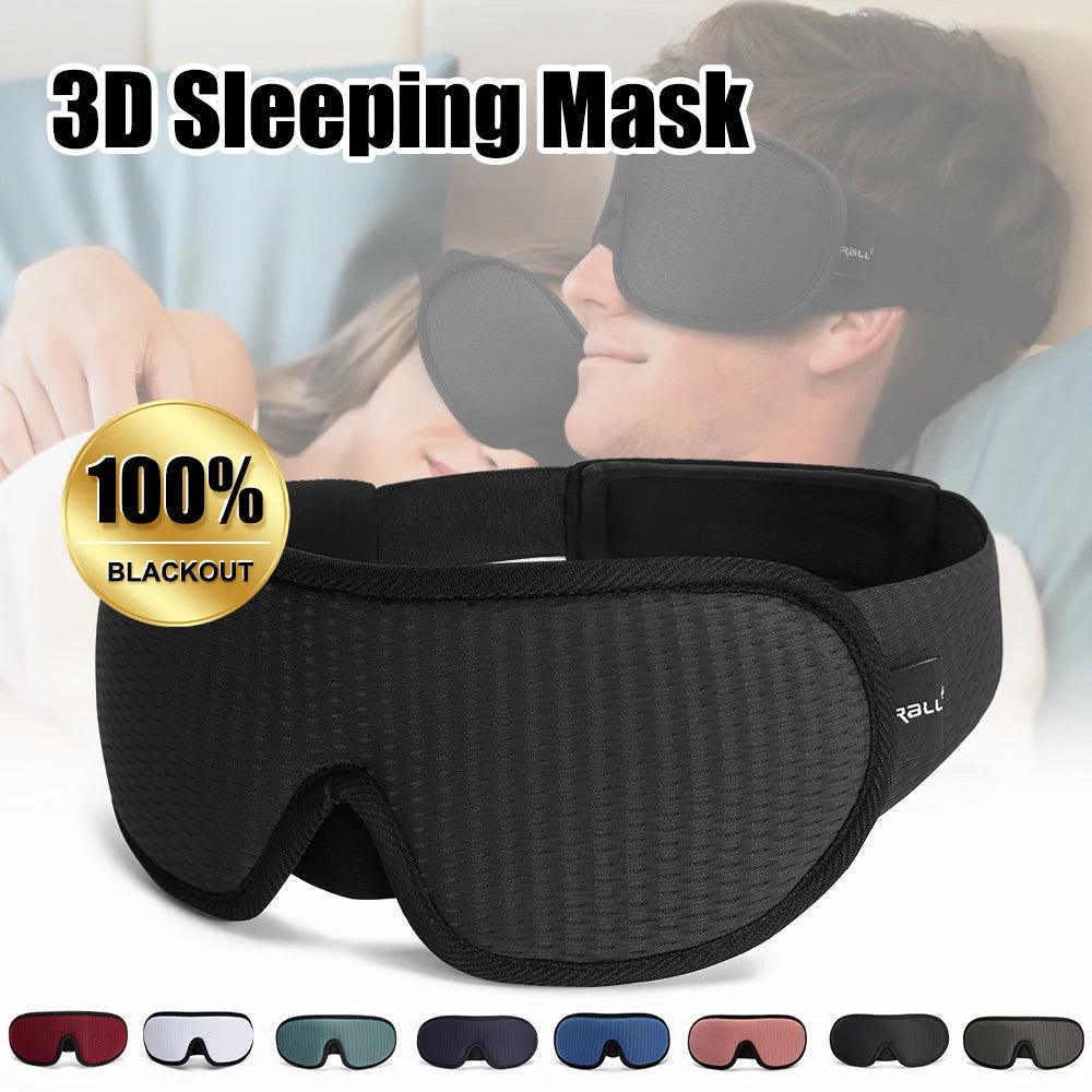 3D Contoured Memory Foam Sleeping Mask with Adjustable Strap  ourlum.com   