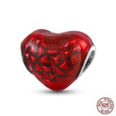 Charming Sterling Silver Red Heart Beads for Pandora Gifts