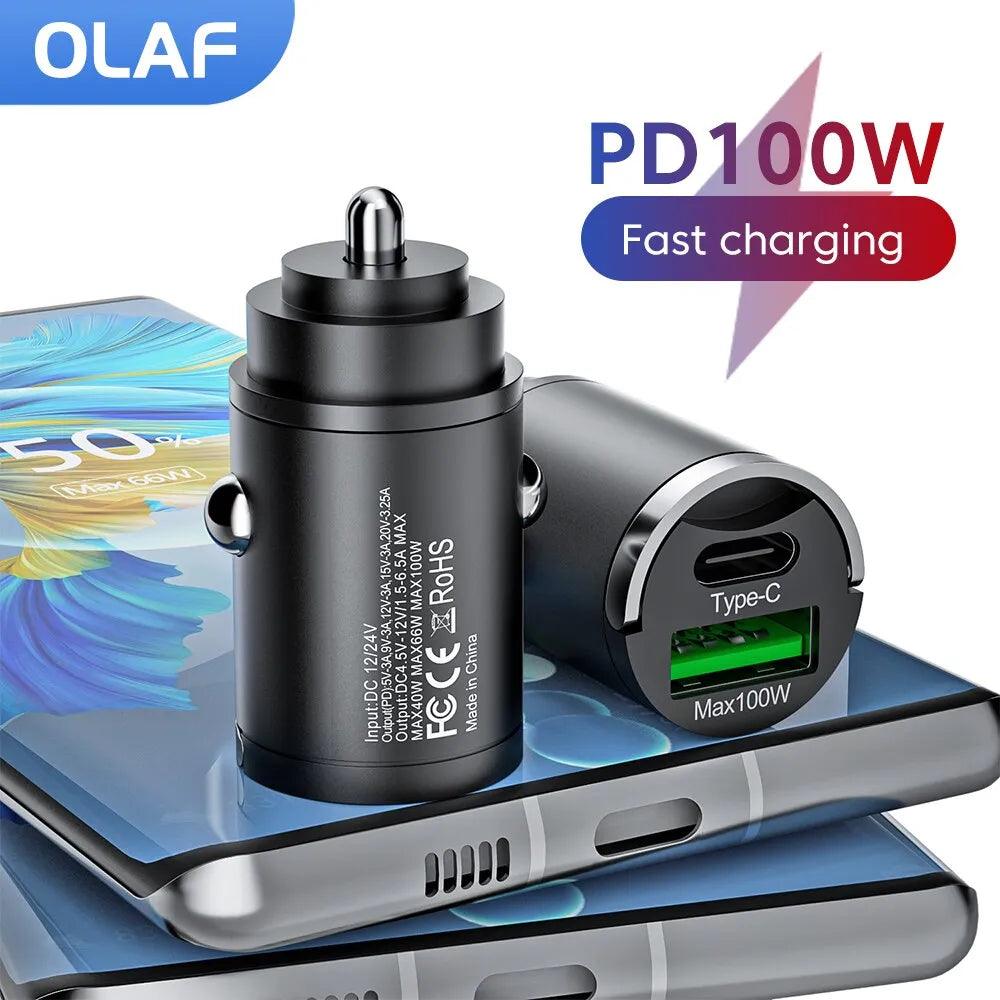 Olaf Mini Fast Charging Car Charger: Efficient USB C Adapter  ourlum.com   