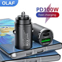 Olaf Mini Fast Charging Car Charger: Efficient USB C Adapter  ourlum.com   