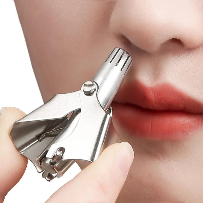 Silent Nose Hair Trimmer for Effortless Grooming - Stainless Steel Manual Nasal Hair Clipper  ourlum.com CHINA  