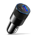 66W USB Car Charger with Type C Fast Charging for Xiaomi Huawei PD & More - Car Adapter with Cigarette Lighter Socket  ourlum.com Black  