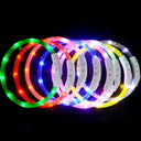 LED Pet Dog Collar Glowing Safety Light USB Flashing Luminous Necklace  ourlum.com   