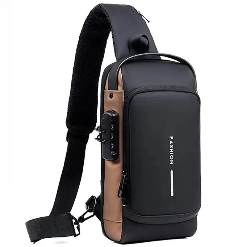 Men's USB Shoulder Bag: Stylish Anti-theft Travel Organizer  ourlum.com   