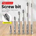 6 PCs Non-Slip Magnetic Cross Head Household Electric Driver Screw Set - High Hardness Hand Drill Bits for Electric Screwdrivers