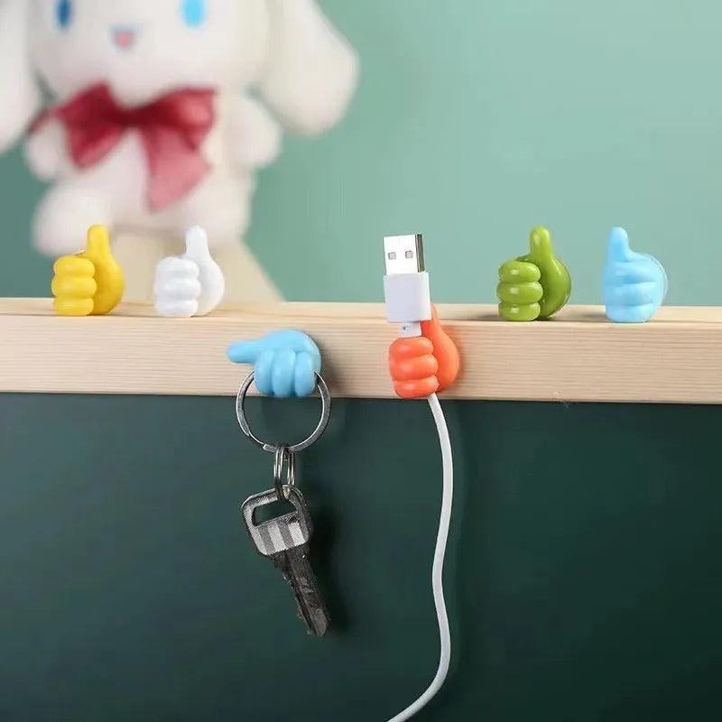 Handy Silicone Cable and Accessory Organizer with Self-Adhesive Mini Hook  ourlum.com   